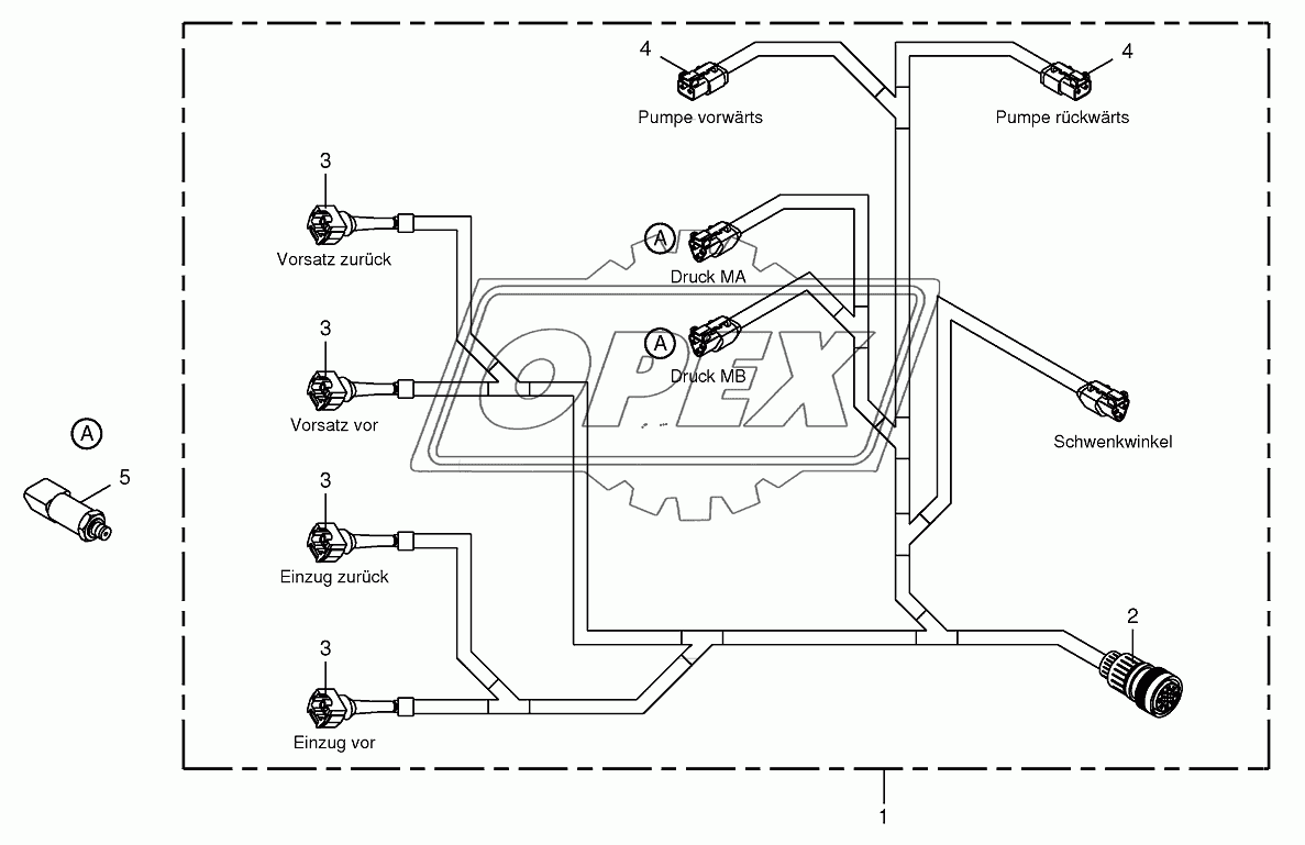 Wiring loom-hydraulic pumps