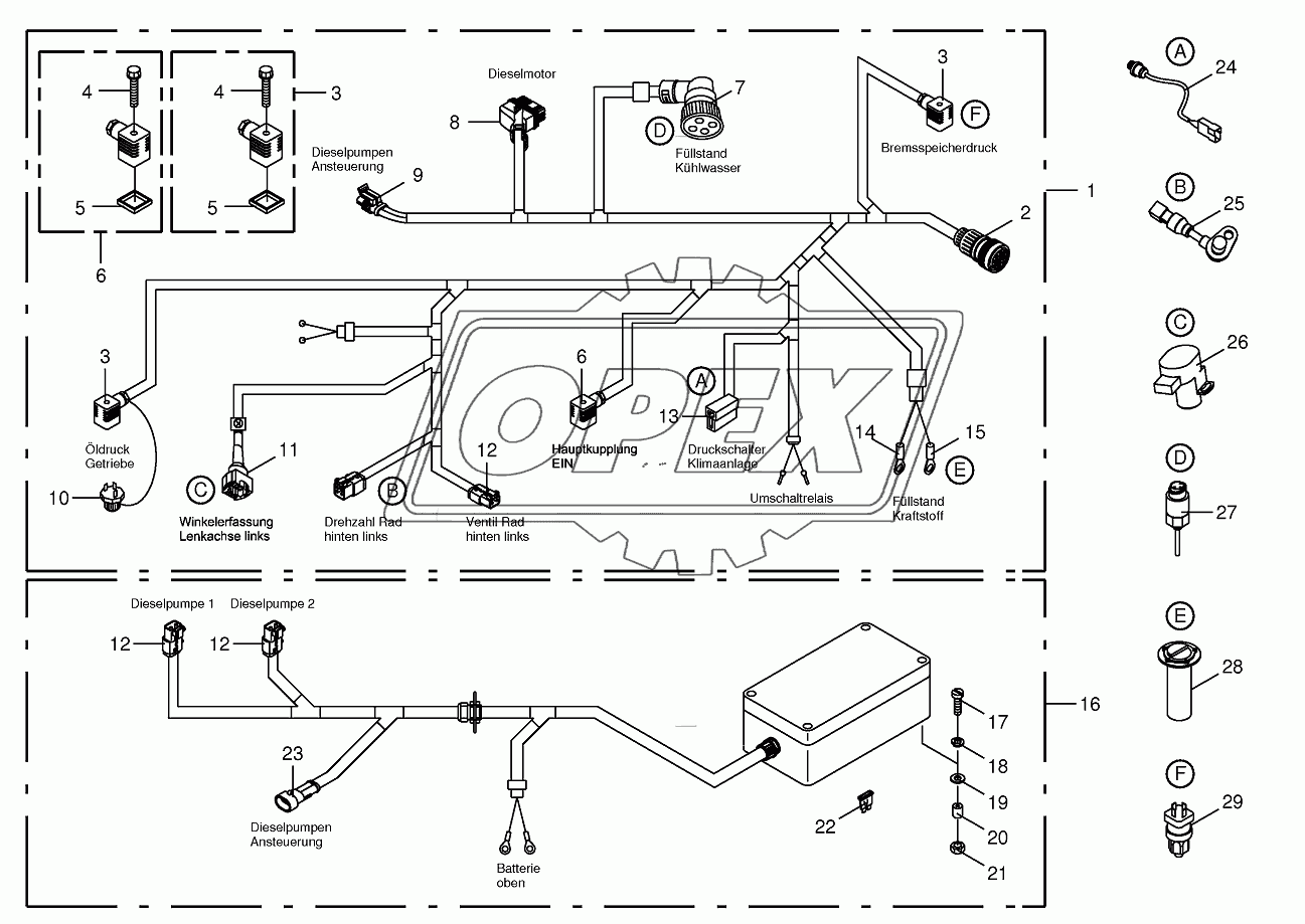 Wiring Harness-engine/diesel pumps