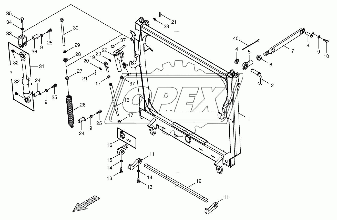 Pivoting frame