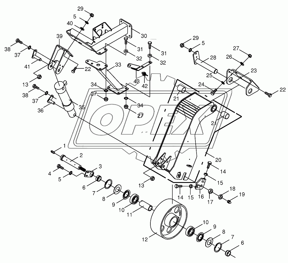 Tensioning device-main drive