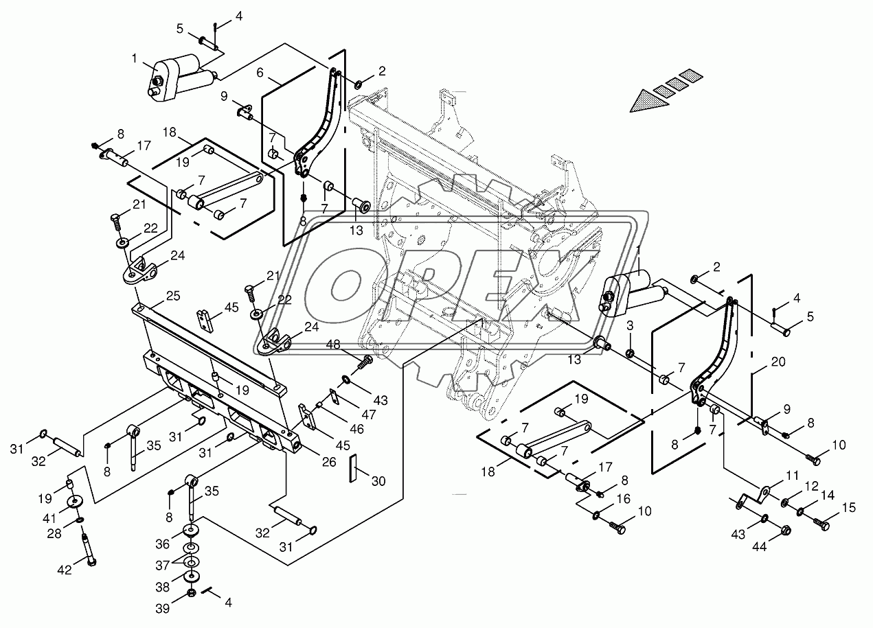 Shear bar adjustment