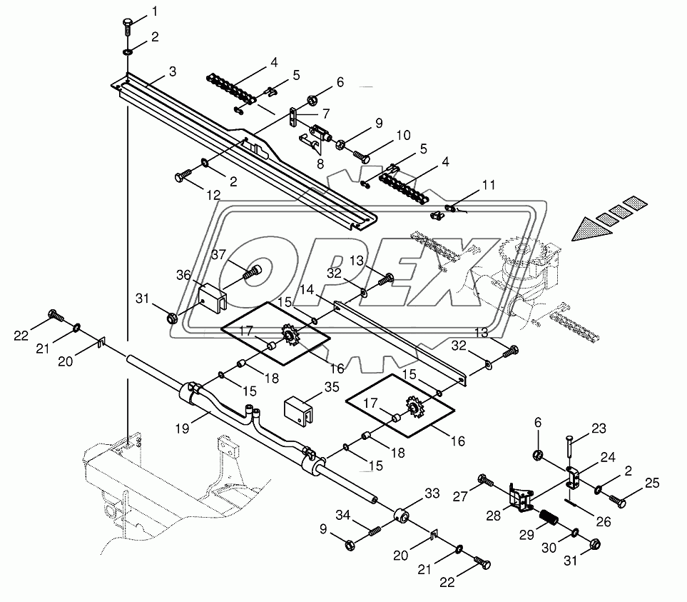 Sharpening device drive