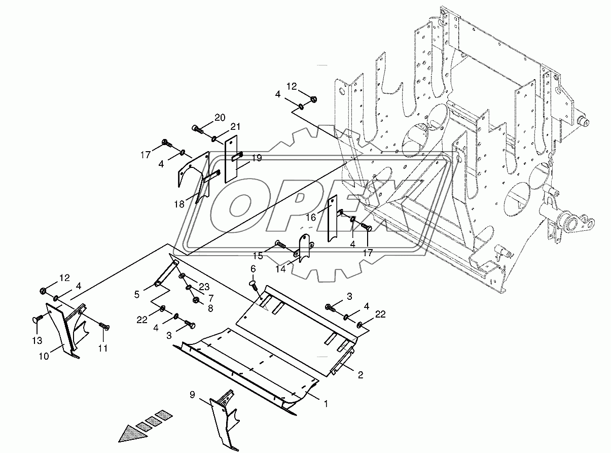 Grain collecting plate/slotted cover