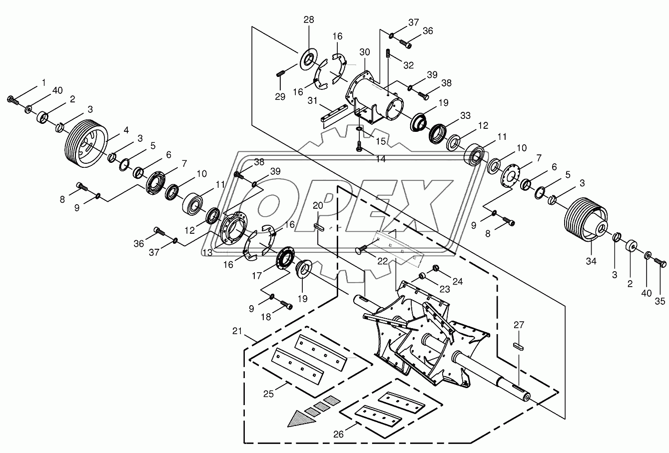 Discharge accelerator/bearing