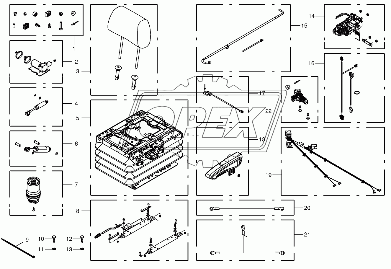 Wear parts-driver's seat