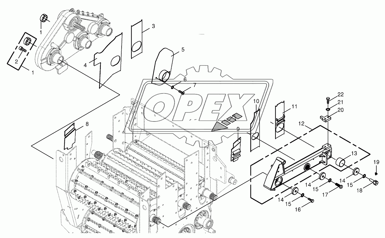 Top feed roller bearing