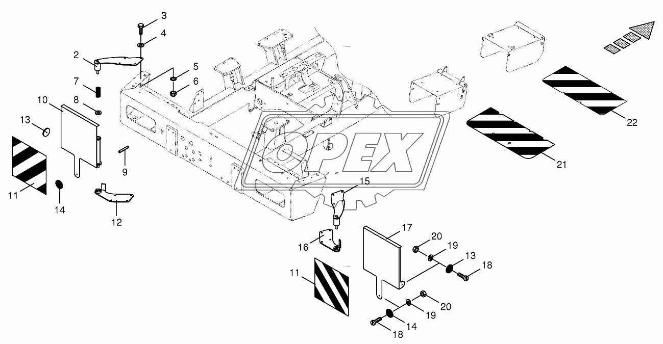 Fold-away warning panel