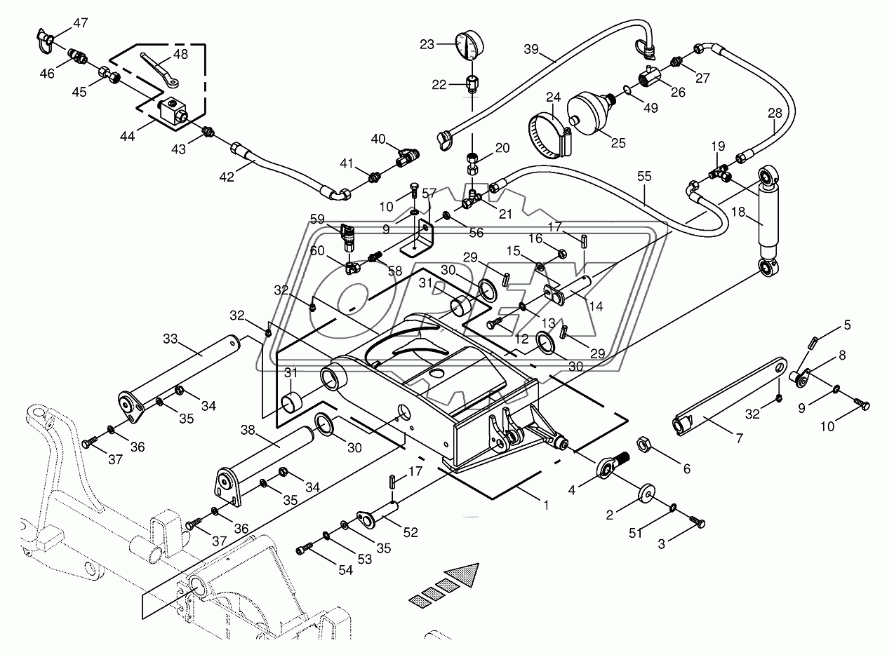 Steering axle rocker arm