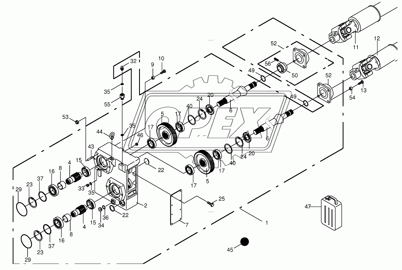Auxiliary gearbox/Drive