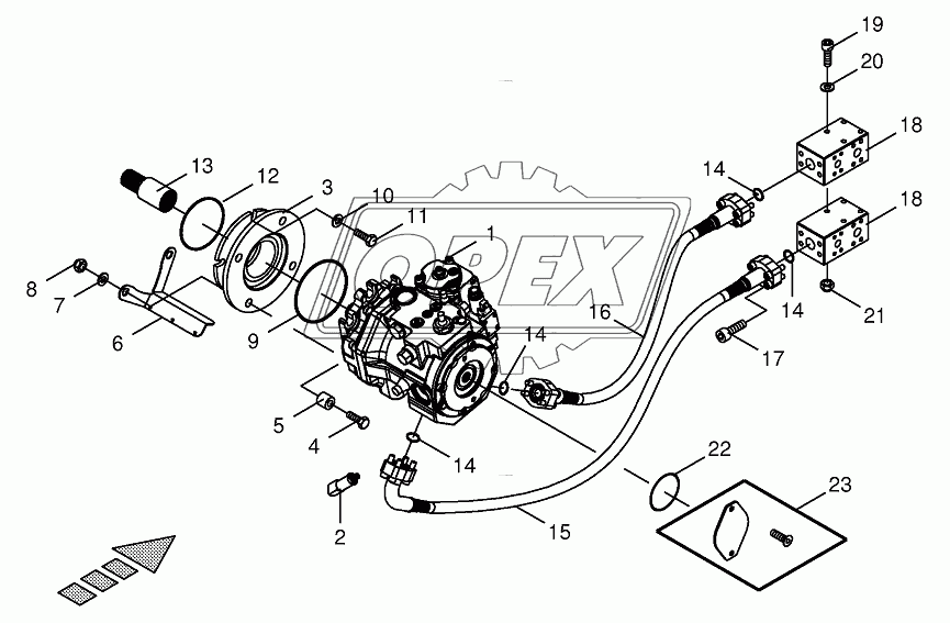 Traction drive pump