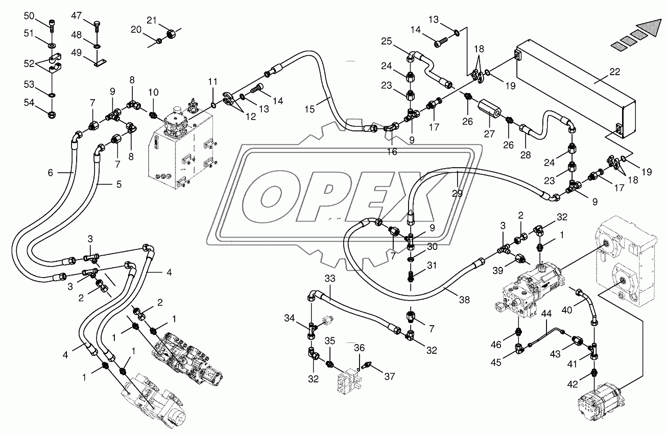 Housing line/oil cooler