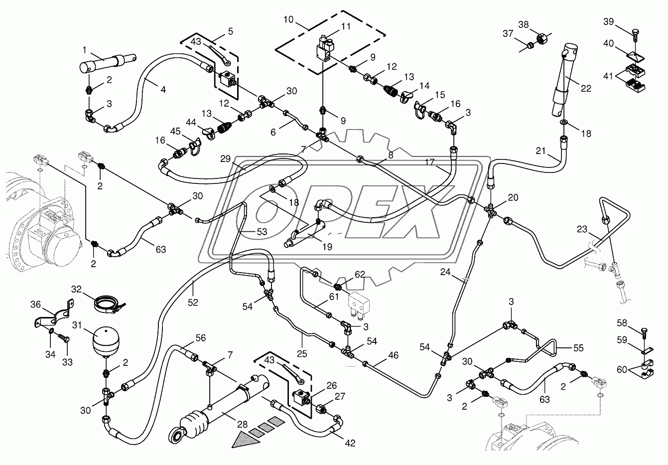 Charge pressure lines-front 795000-805000