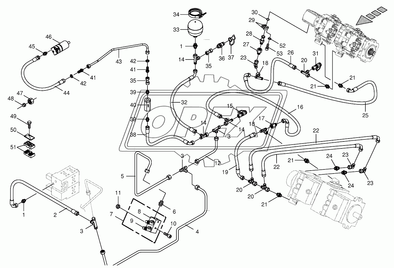 Charge pressure lines-back 805001-831500