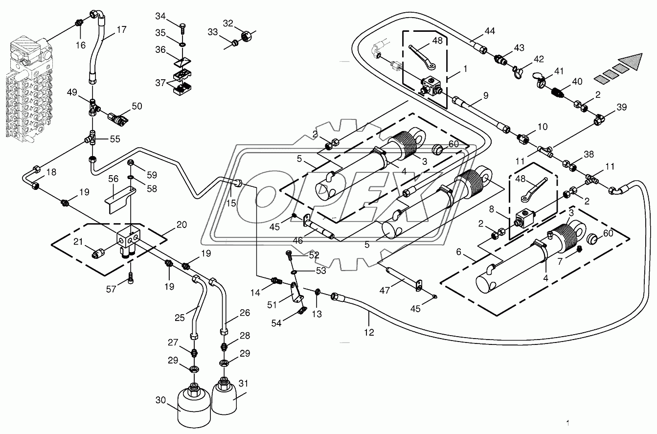 Hydraulics-lift 12/14 row 795000-805000