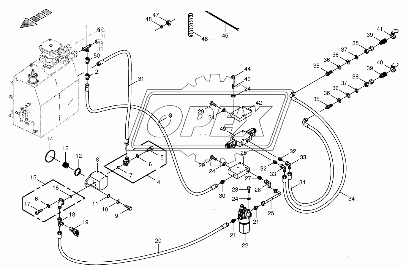 Hydraulics-additive connection back 106.0