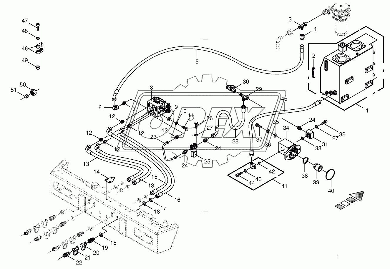 Hydraulics-additive connection back 106.3