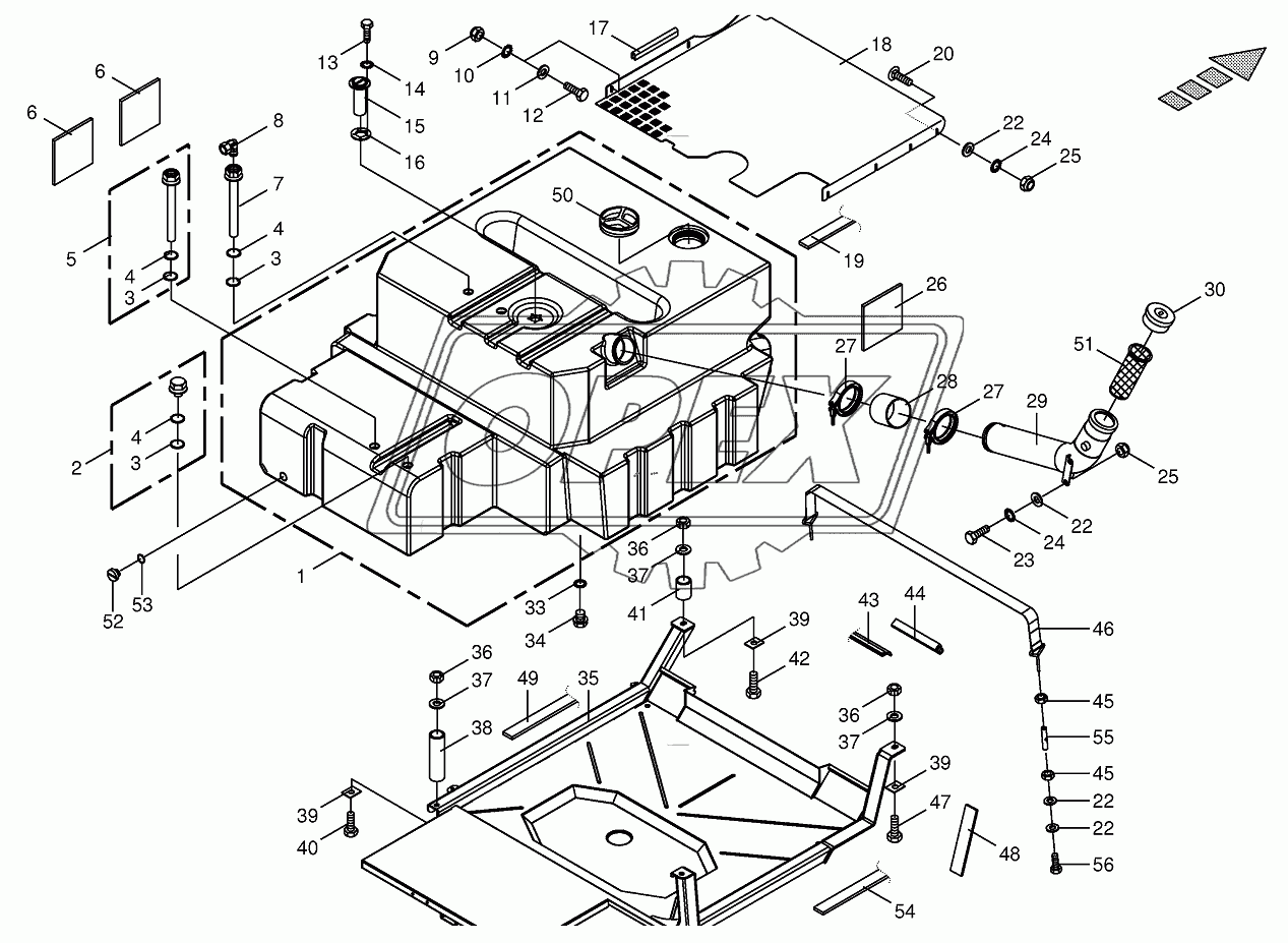 Diesel fuel tank