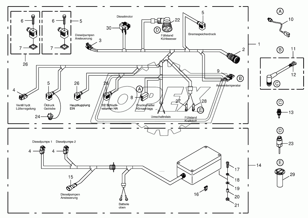 Wiring Harness-engine/diesel pumps