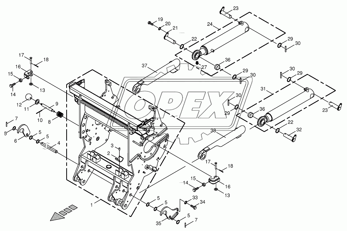 Chopping drum support 805001-831500