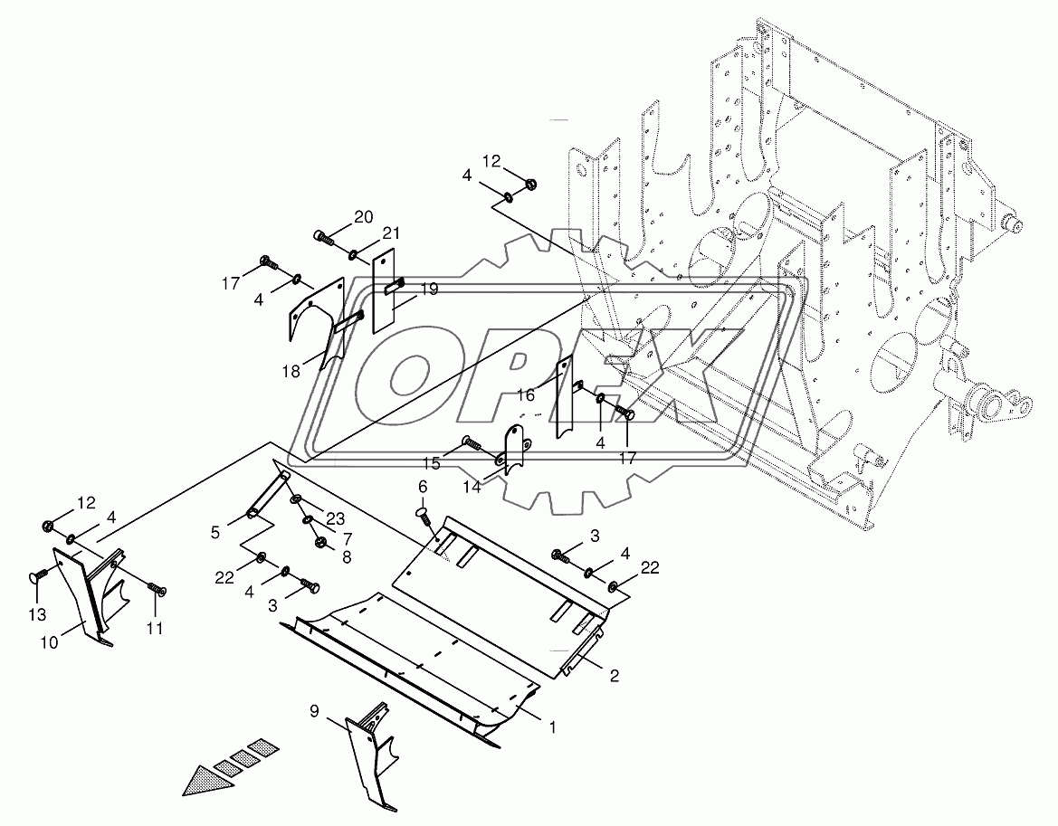 Grain collecting plate/slotted cover