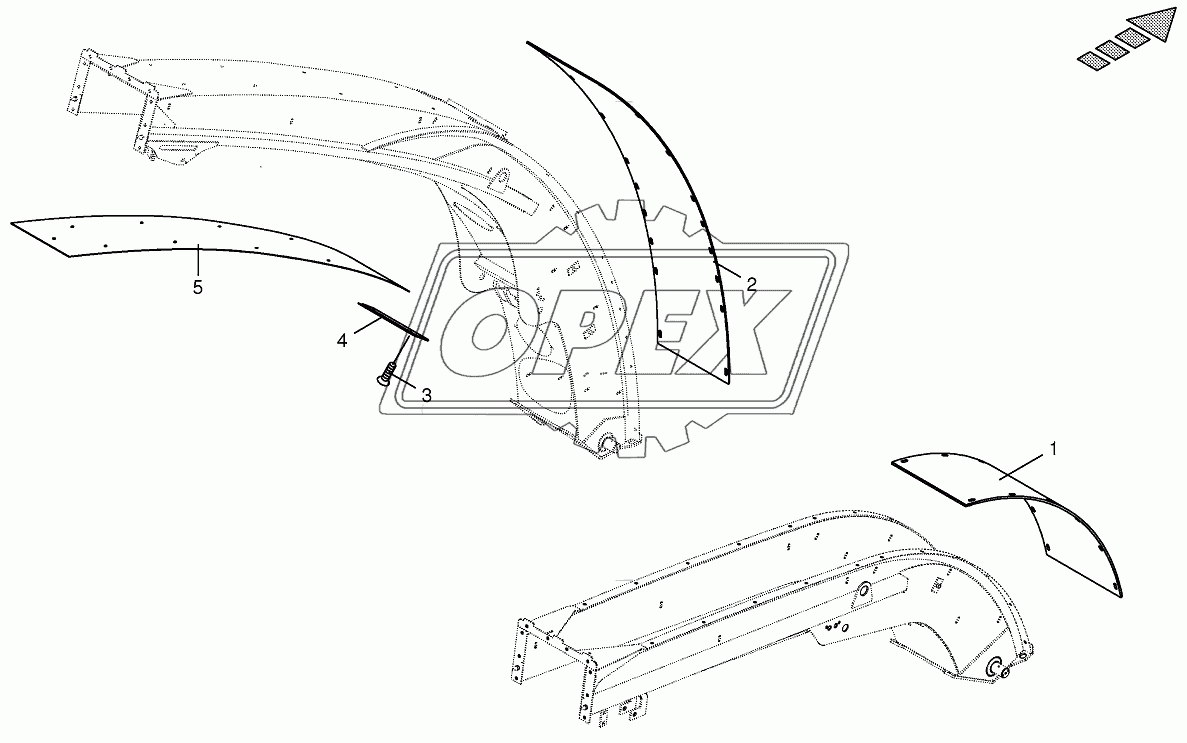 Upper discharge chute-HD parts