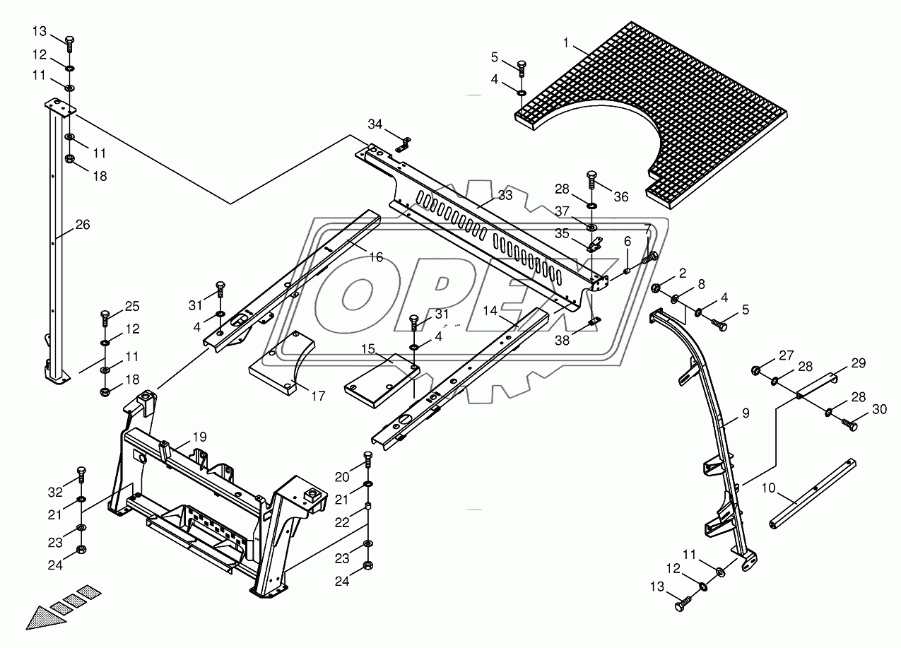 Panelling frame/Cladding-front top 805001-831500