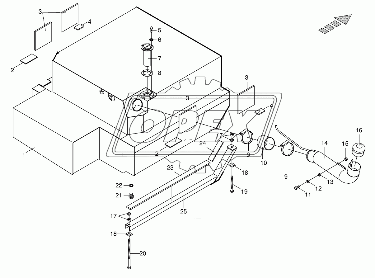 Diesel fuel tank