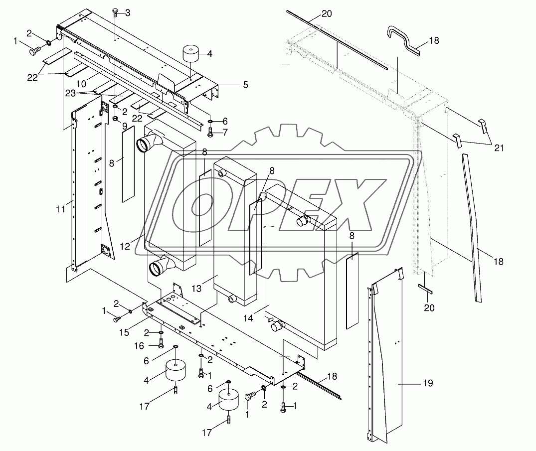 Cooling system/Radiator frame