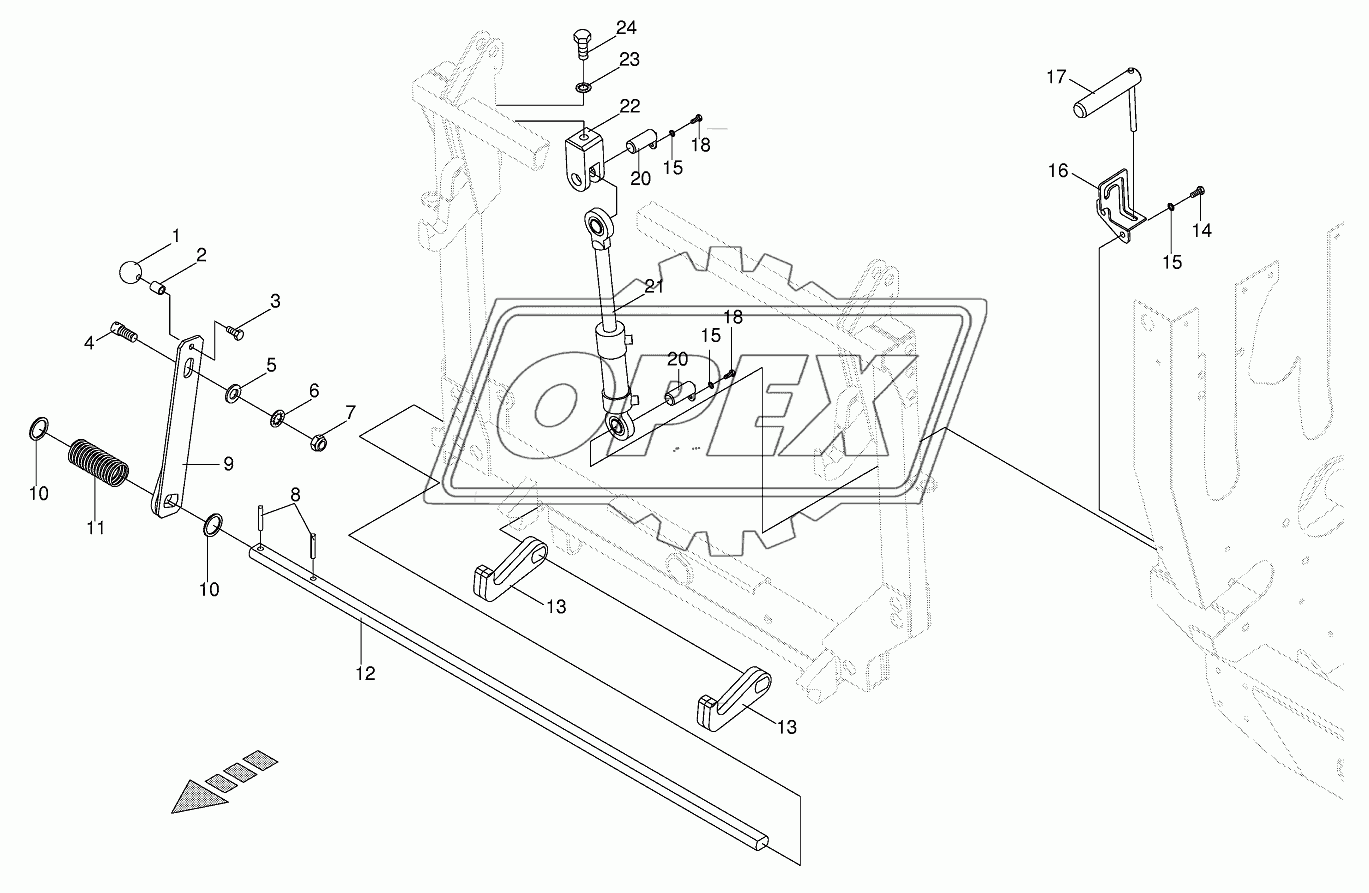 Lateral flotation system/Locking mech