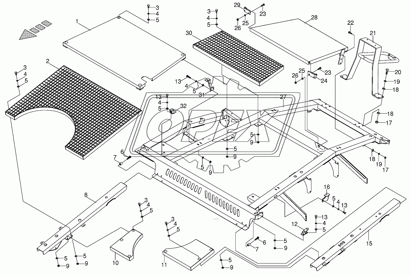 Panelling top/roof flap