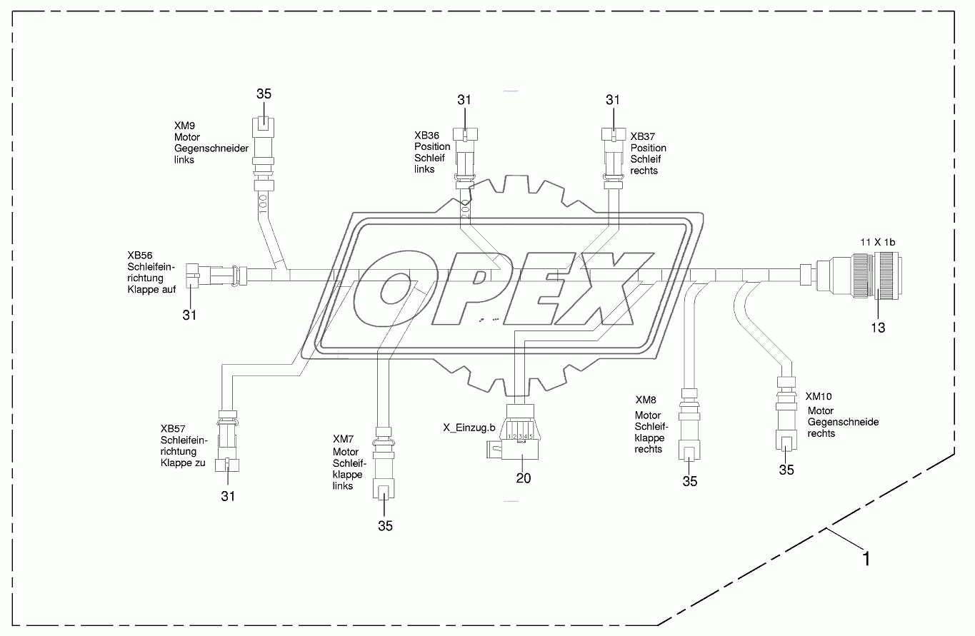 Wiring Harness-chopping aggregate