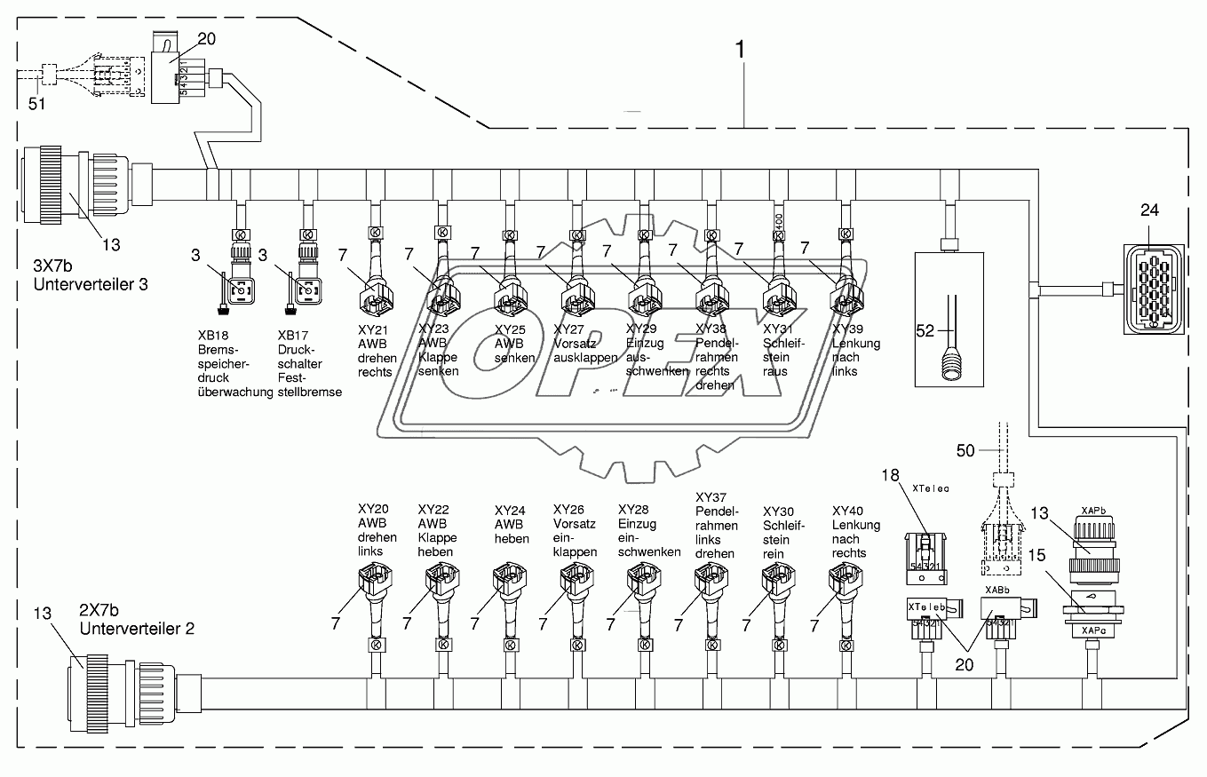 Wiring loom (hydr.block)