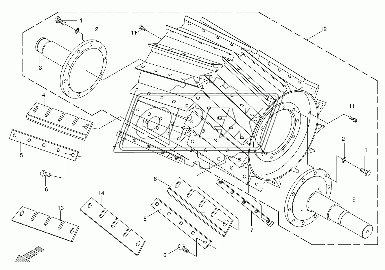 Chopping aggregate