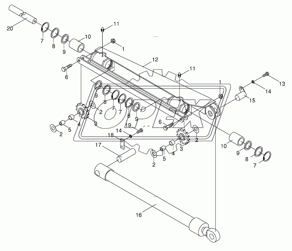 Chain carriage-sharpening device