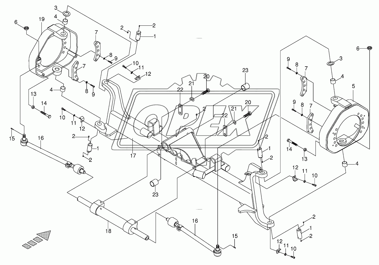 Steering axle