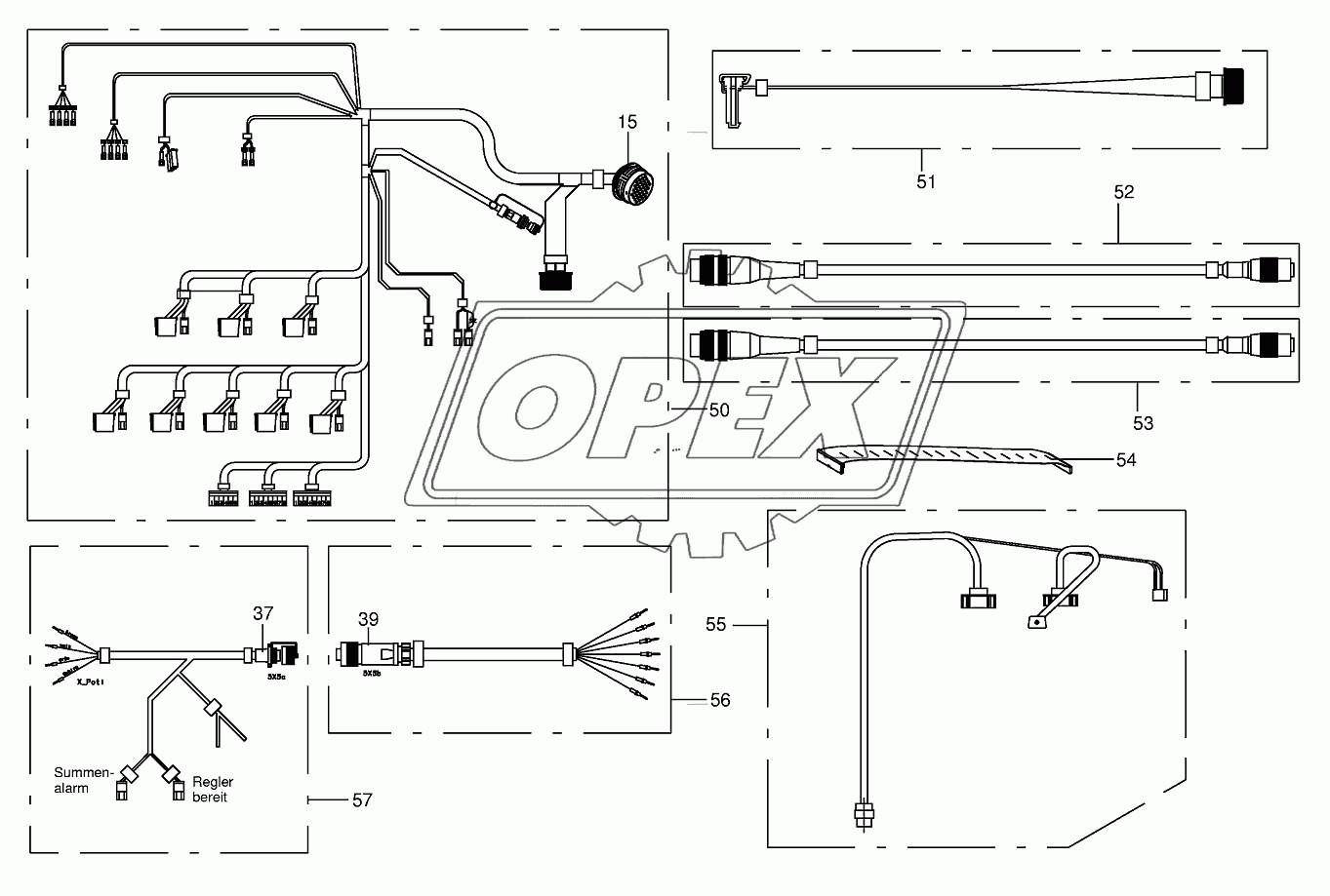 Control box-wiring loom