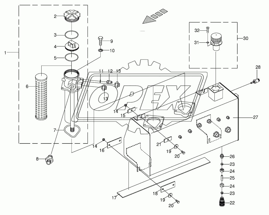 Hydraulic tank