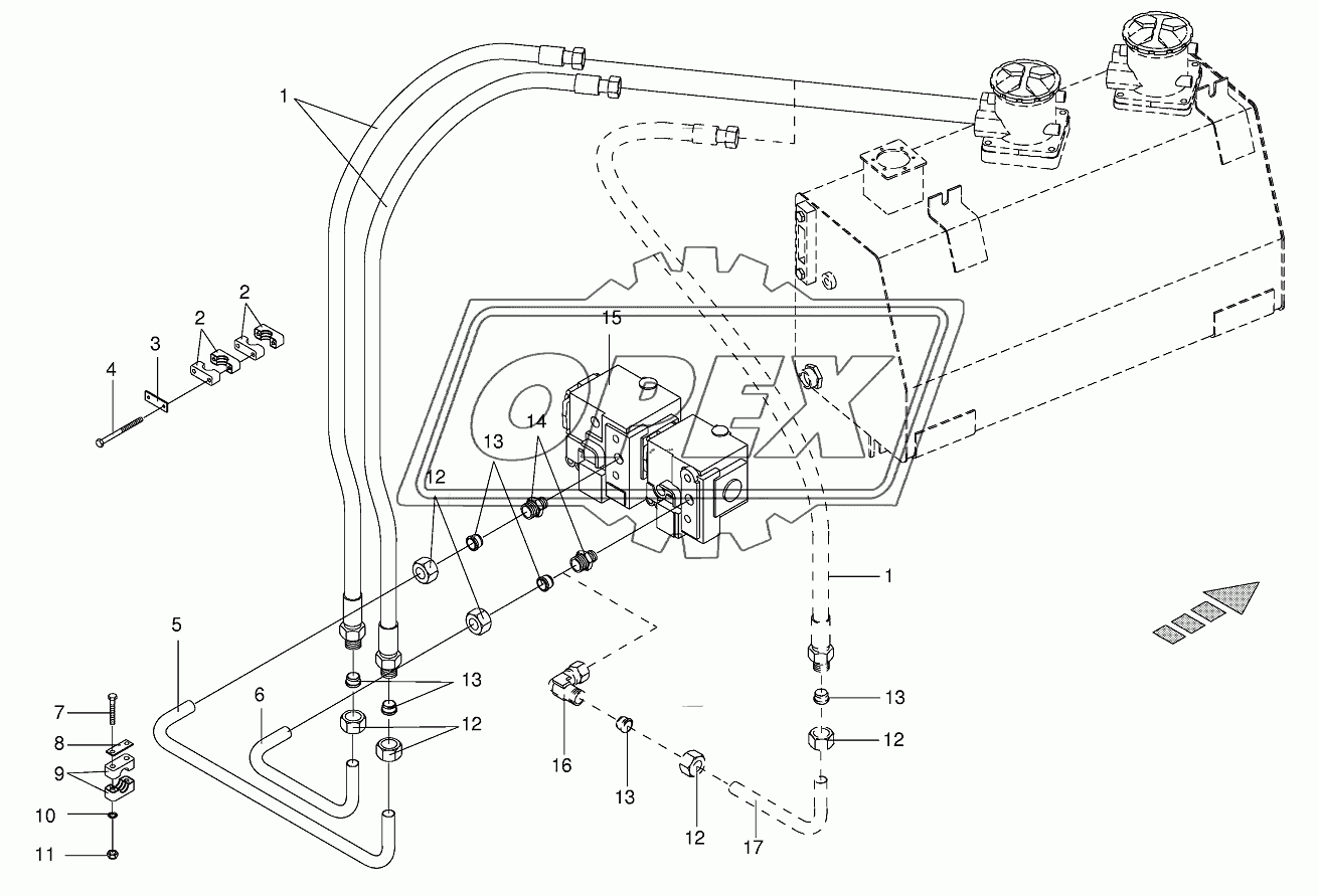 Suction line-auxiliary line