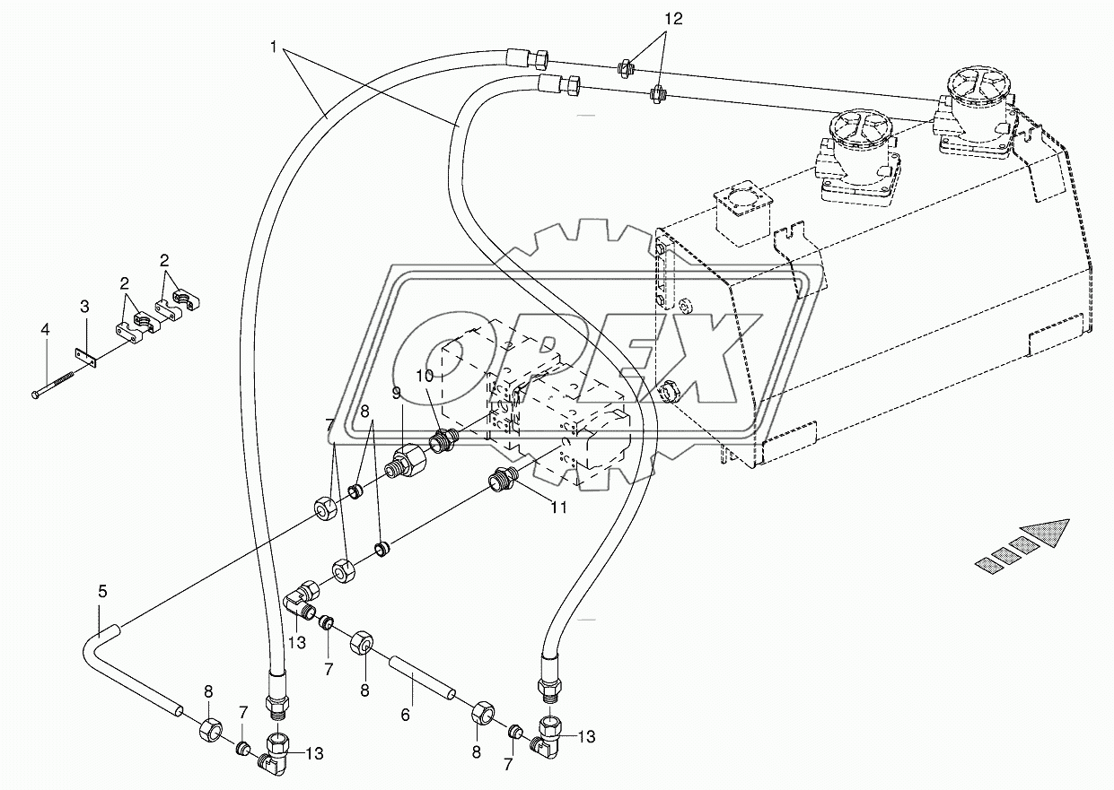 Suction line hydraulic system 2