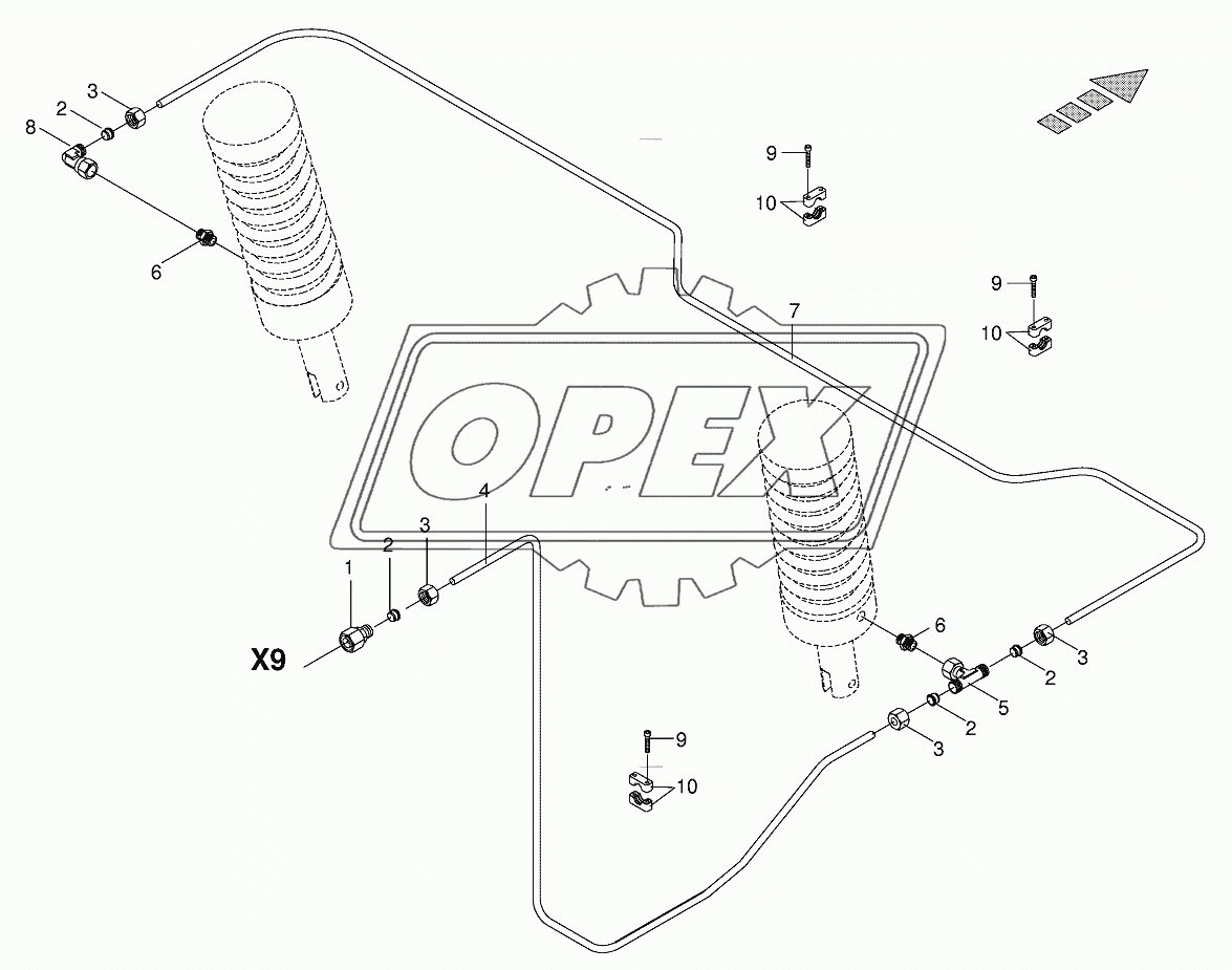 Hydraulic parts parking brake