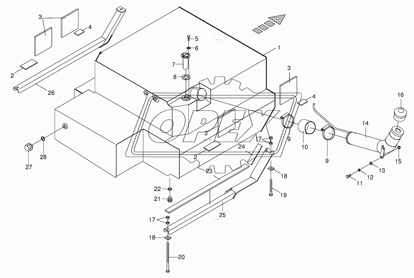 Diesel fuel tank