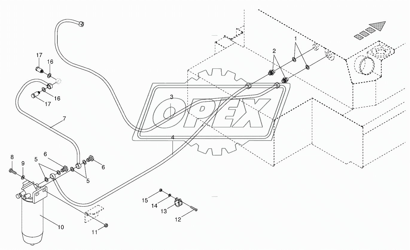 Diesel fuel pipe