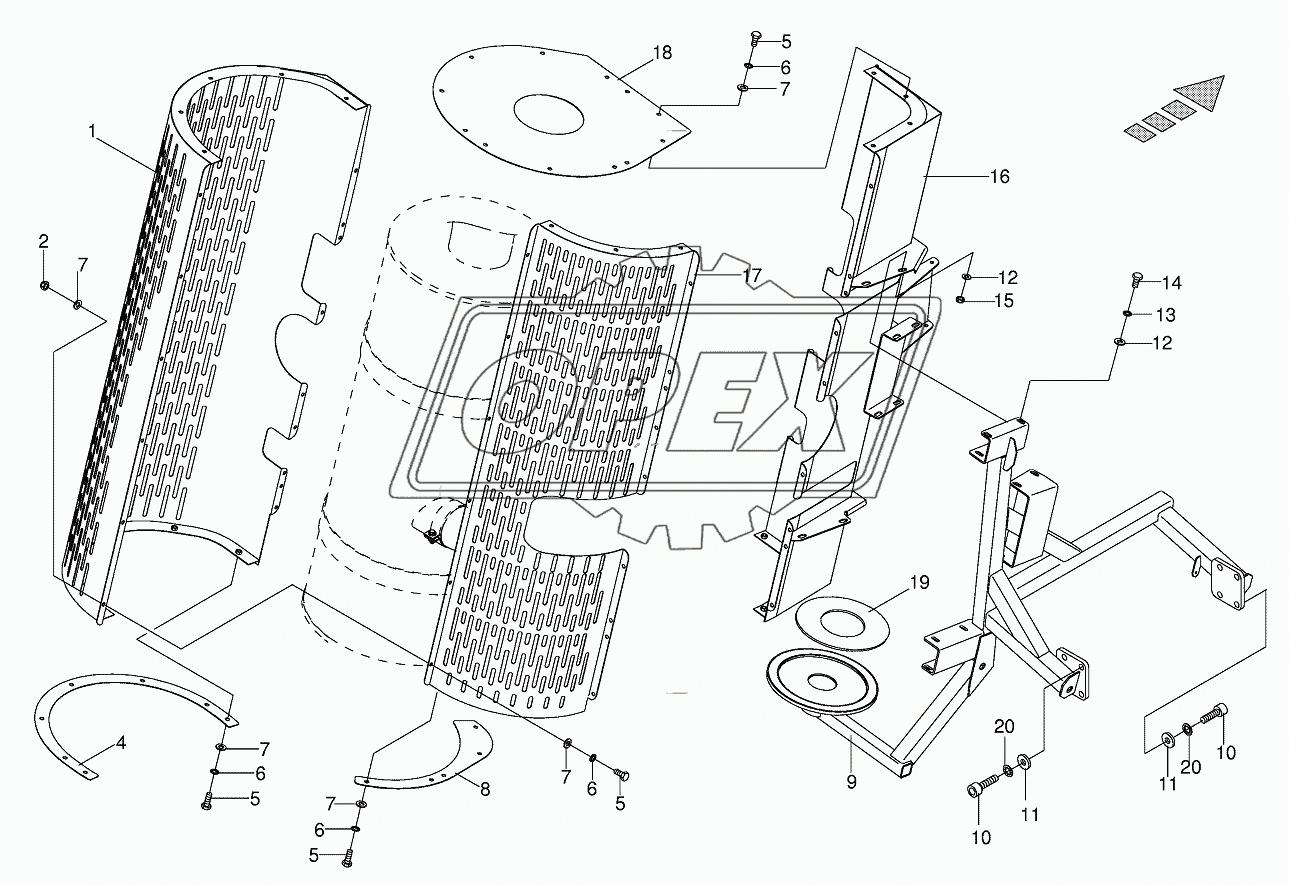 Exhaust gas equipment