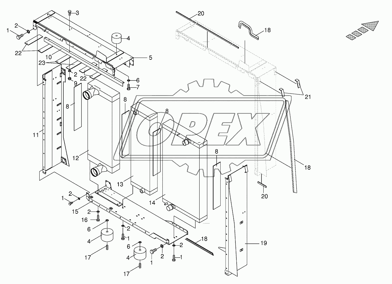 Cooling system /Radiator frame