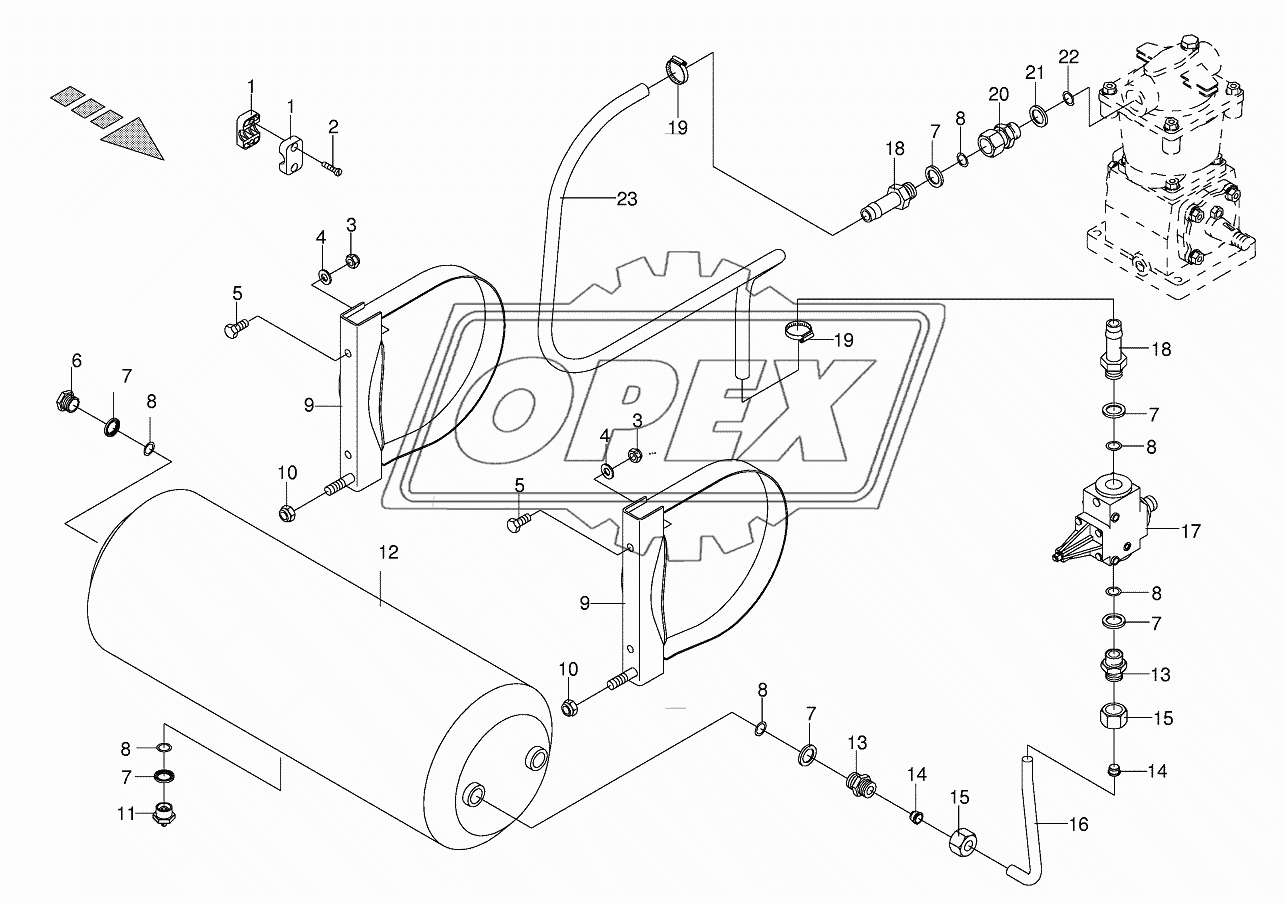 Air pressure container OM502- OM444