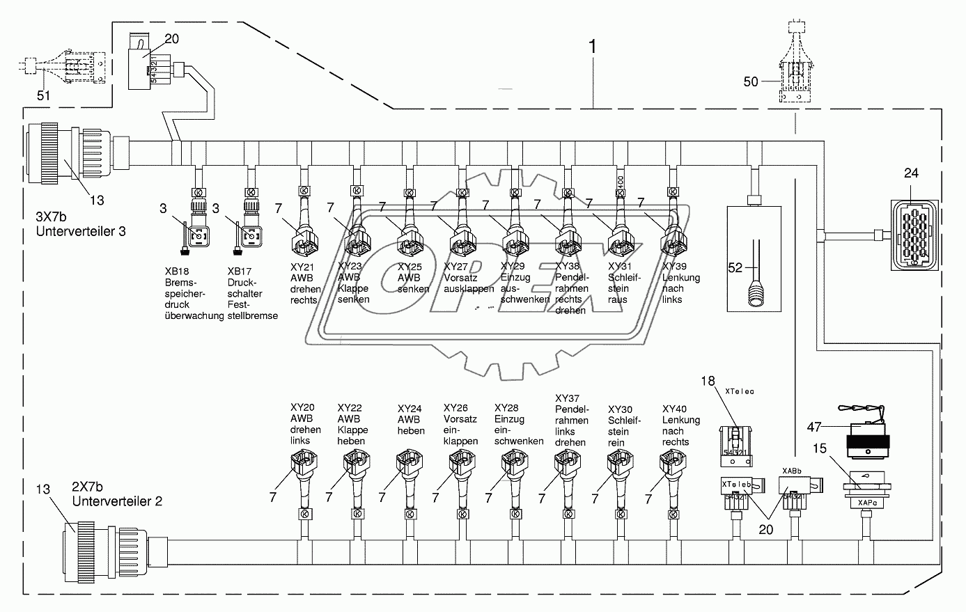 Wiring loom (hydr.block)