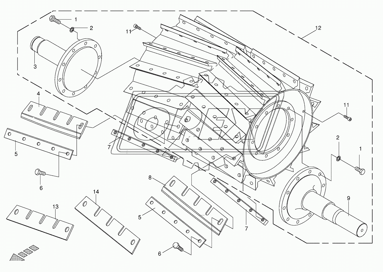 Chopping aggregate