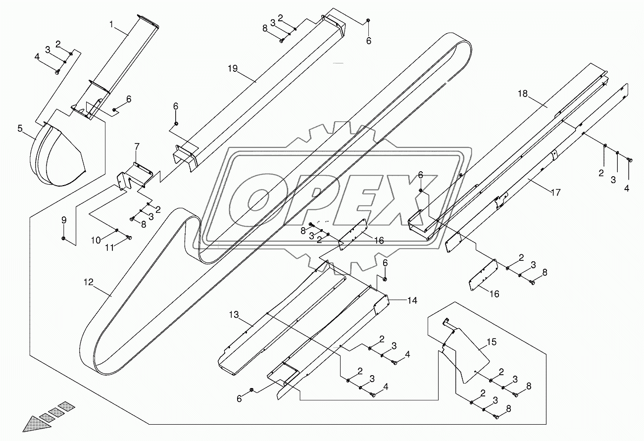 Belt guide - main drive