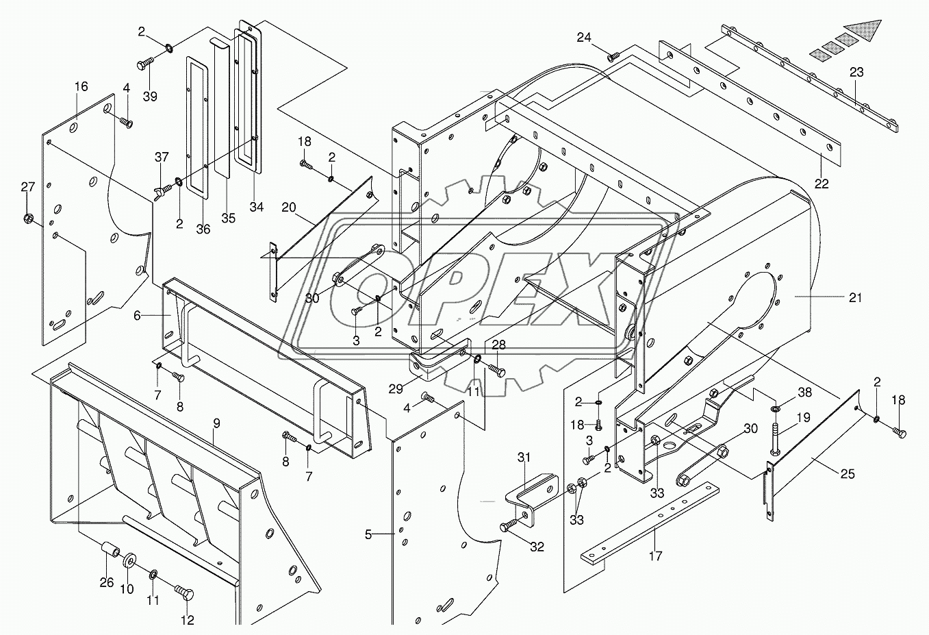 Discharge accelerator housinge