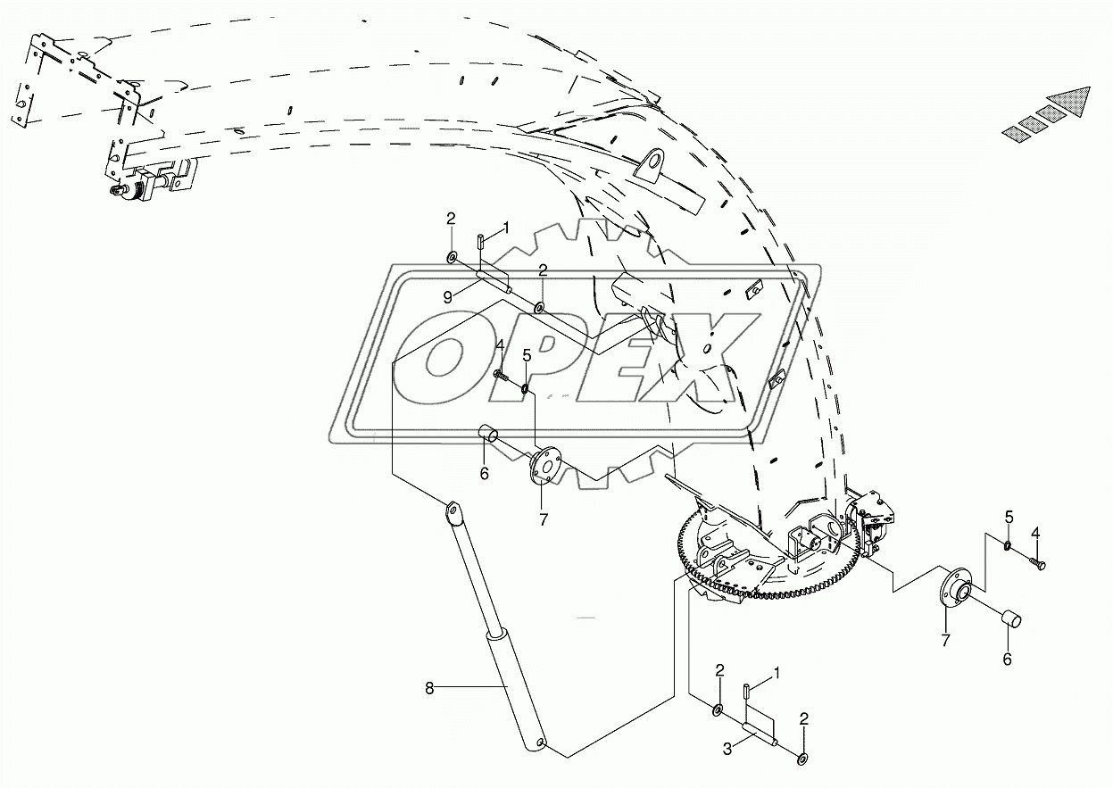 Hydraulic components discharge chute